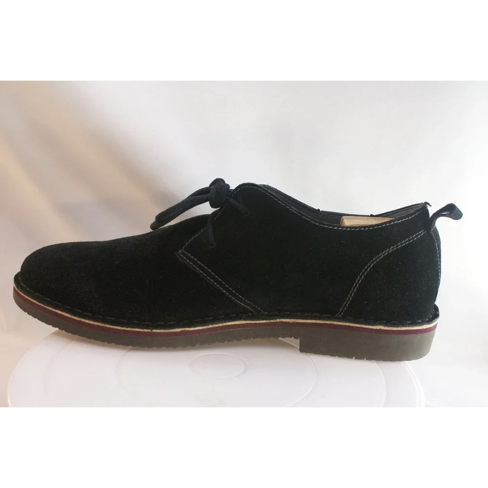 Propet Mens‎ MCX022S Black Suede Leather Oxford Lace Up Shoes Size 13 M